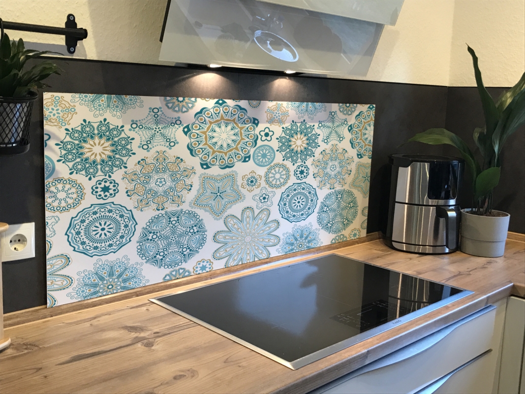 Spritzschutz Küche Hartschaumplatte Ornament Kunst