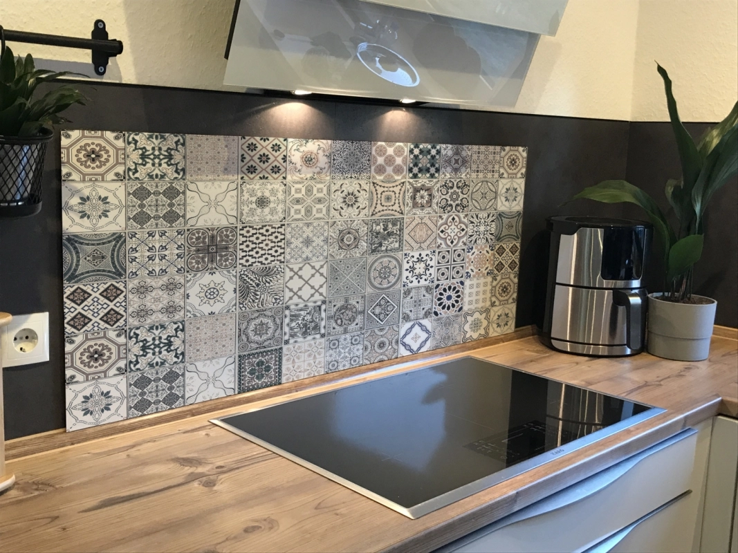 Spritzschutz Küche Aluverbund Antik Mosaik Fliesen