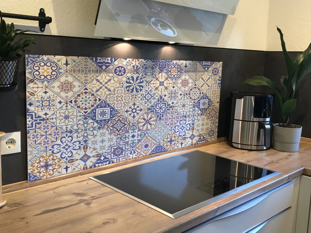 Spritzschutz Küche Azulejo Patchwork