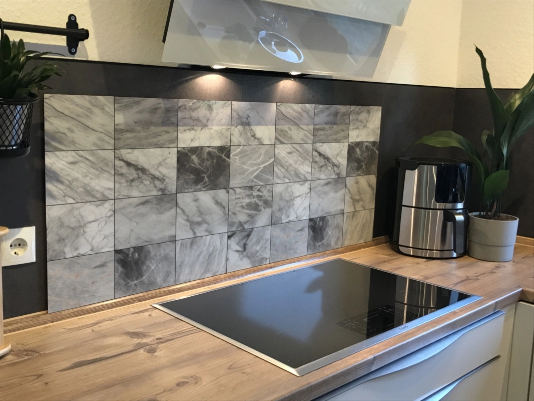 Spritzschutz Küche Acrylglas Marmor Fliesen