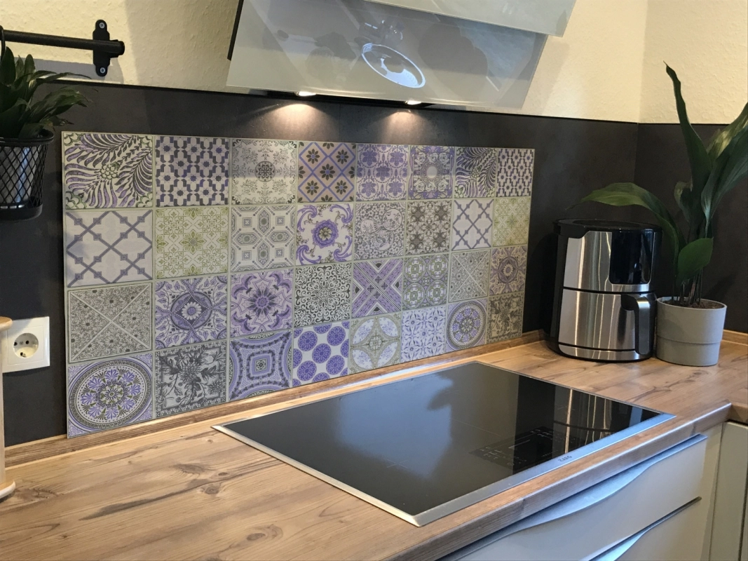 Spritzschutz Küche Acrylglas Altertümliche Fliesen