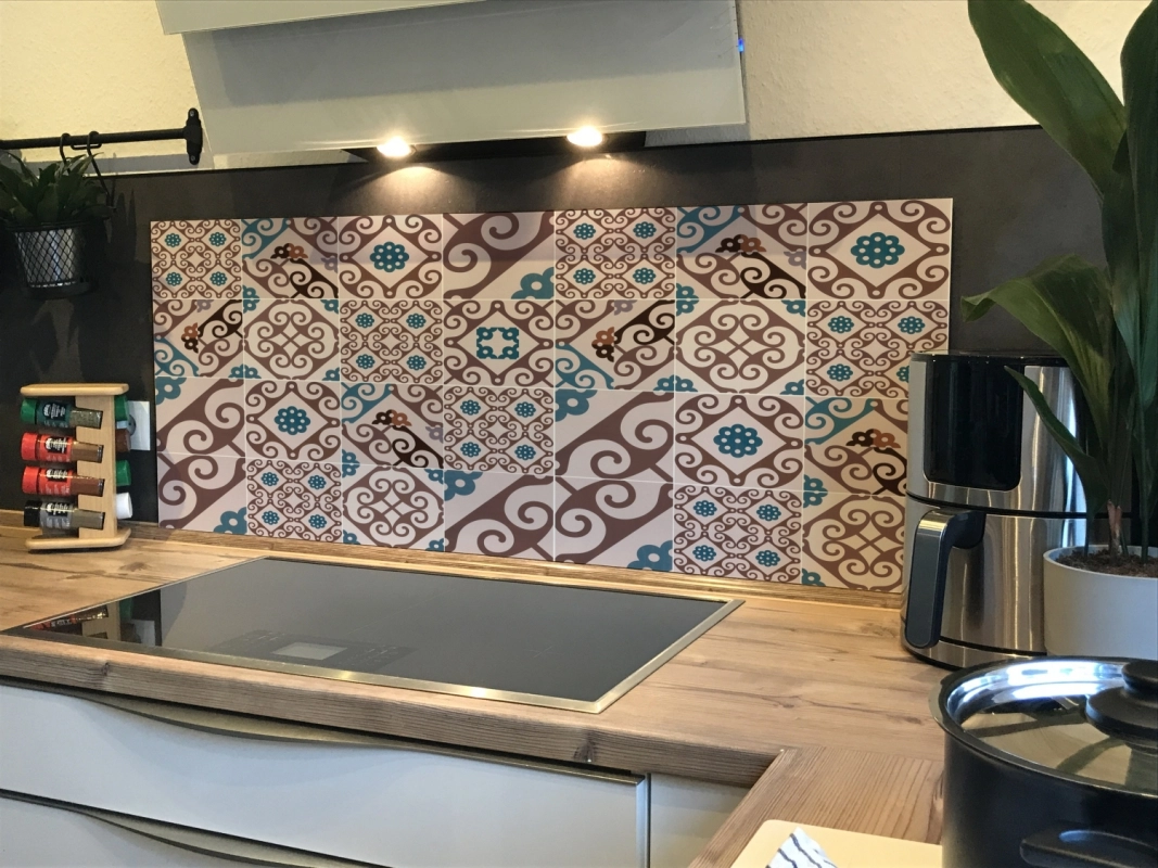 Spritzschutz Küche Kunstvolle Patchwork