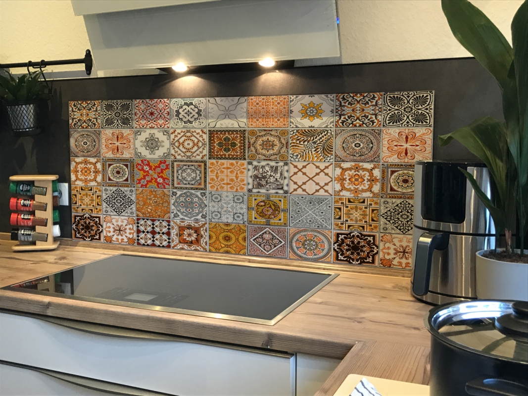 Spritzschutz Küche Hartschaumplatte Anatolische Fliesen Kacheln