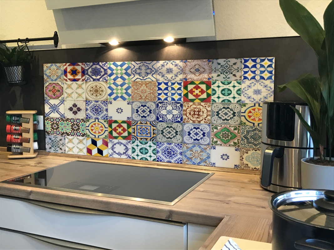 Spritzschutz Küche Hartschaumplatte Mexikanische Fliesen