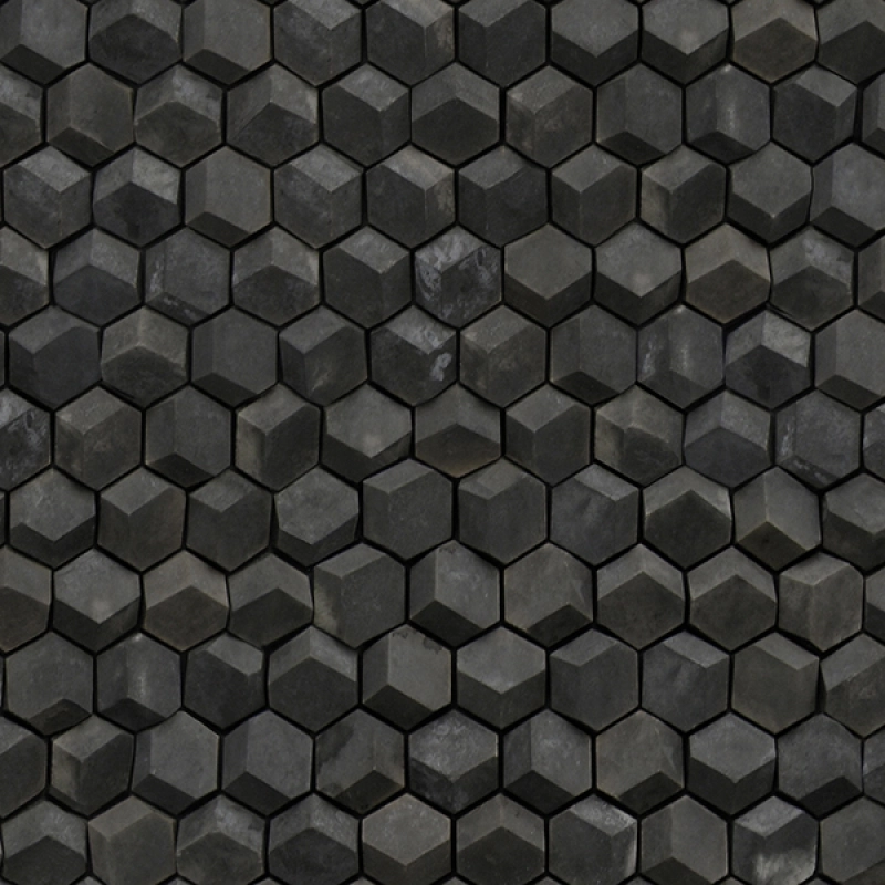 Spritzschutz Küche Hexagon Schiefersteine