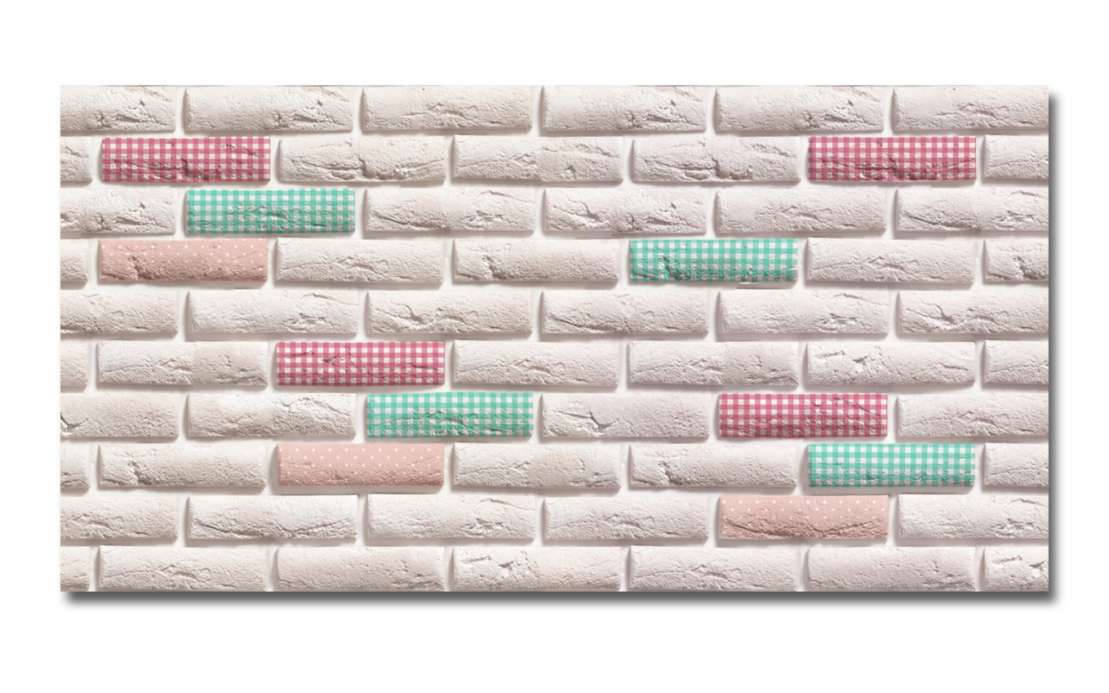 Spritzschutz Küche Hartschaumplatte Shabby Chic Backsteine