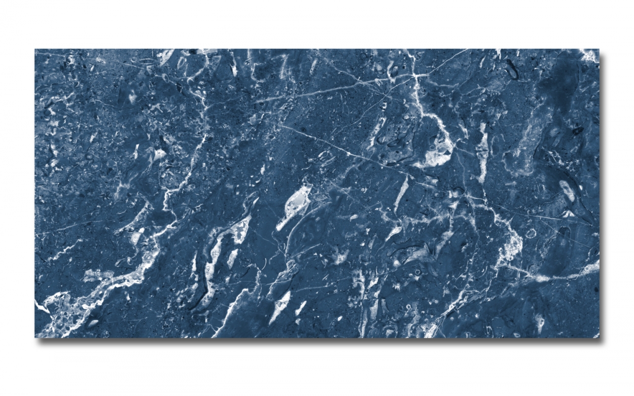 Spritzschutz Küche Blau Marmor Stein Optik