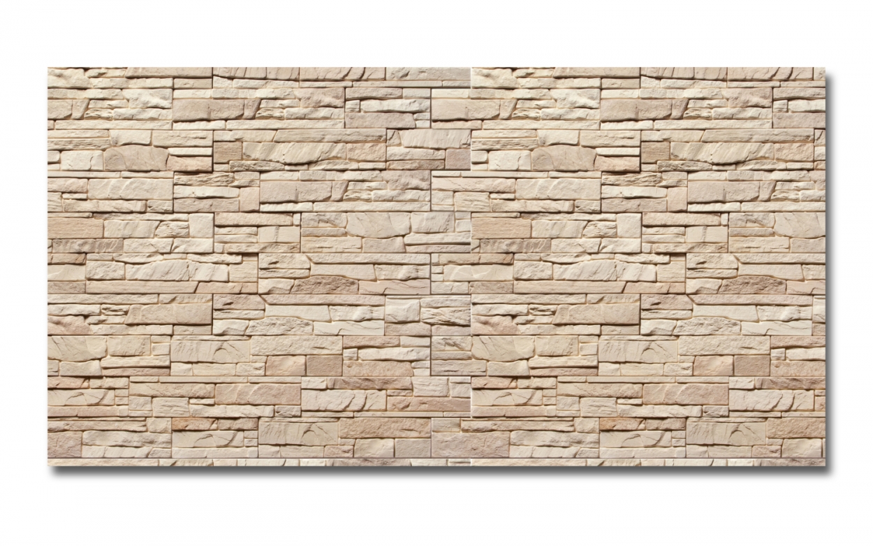 Spritzschutz Küche Moderne Steinwand Beige