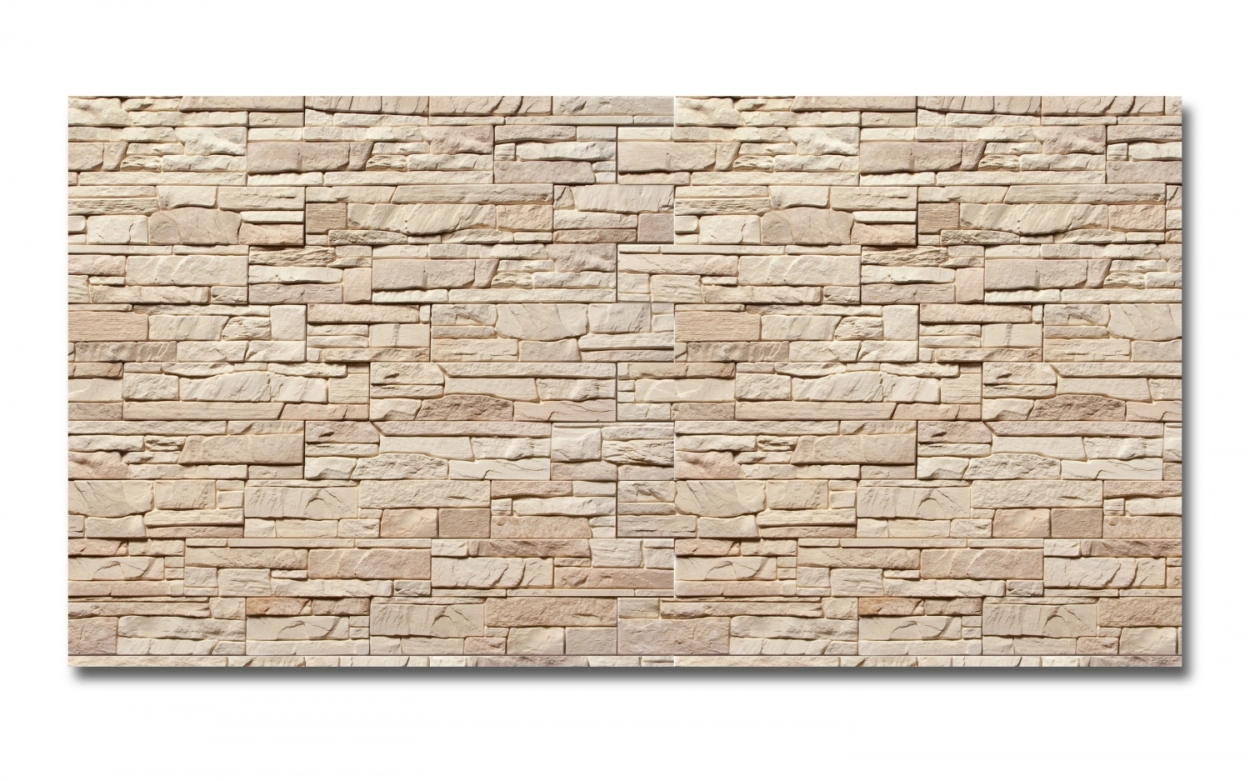 Spritzschutz Küche Acrylglas Moderne Steinwand Beige