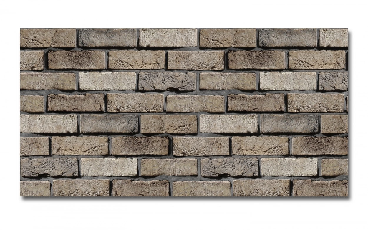 Spritzschutz Küche Aluverbund Backsteinmauer
