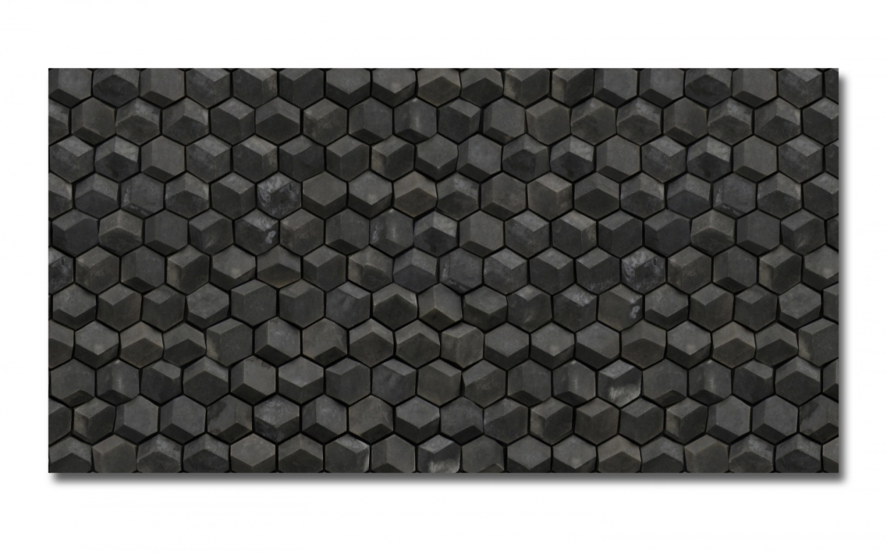 Spritzschutz Küche Hexagon Schiefersteine