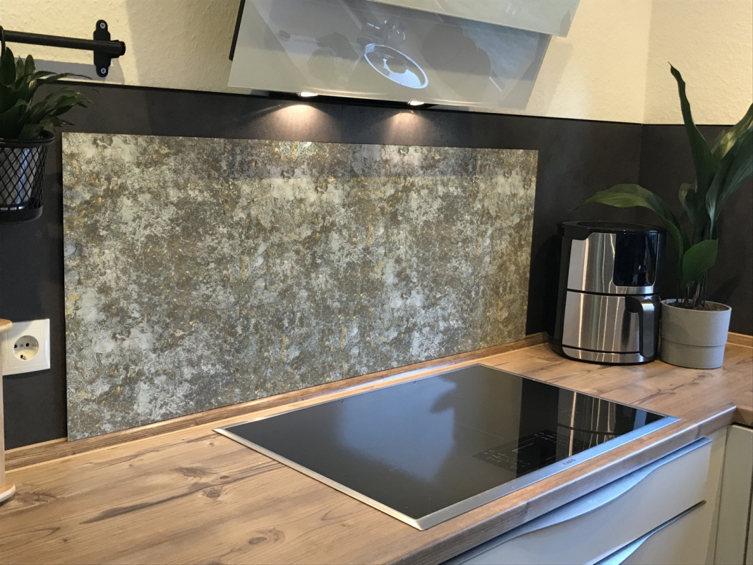 Spritzschutz Küche Hartschaumplatte Vintage Betonwand