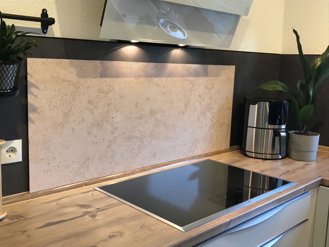Spritzschutz Küche Beige Granit Optik