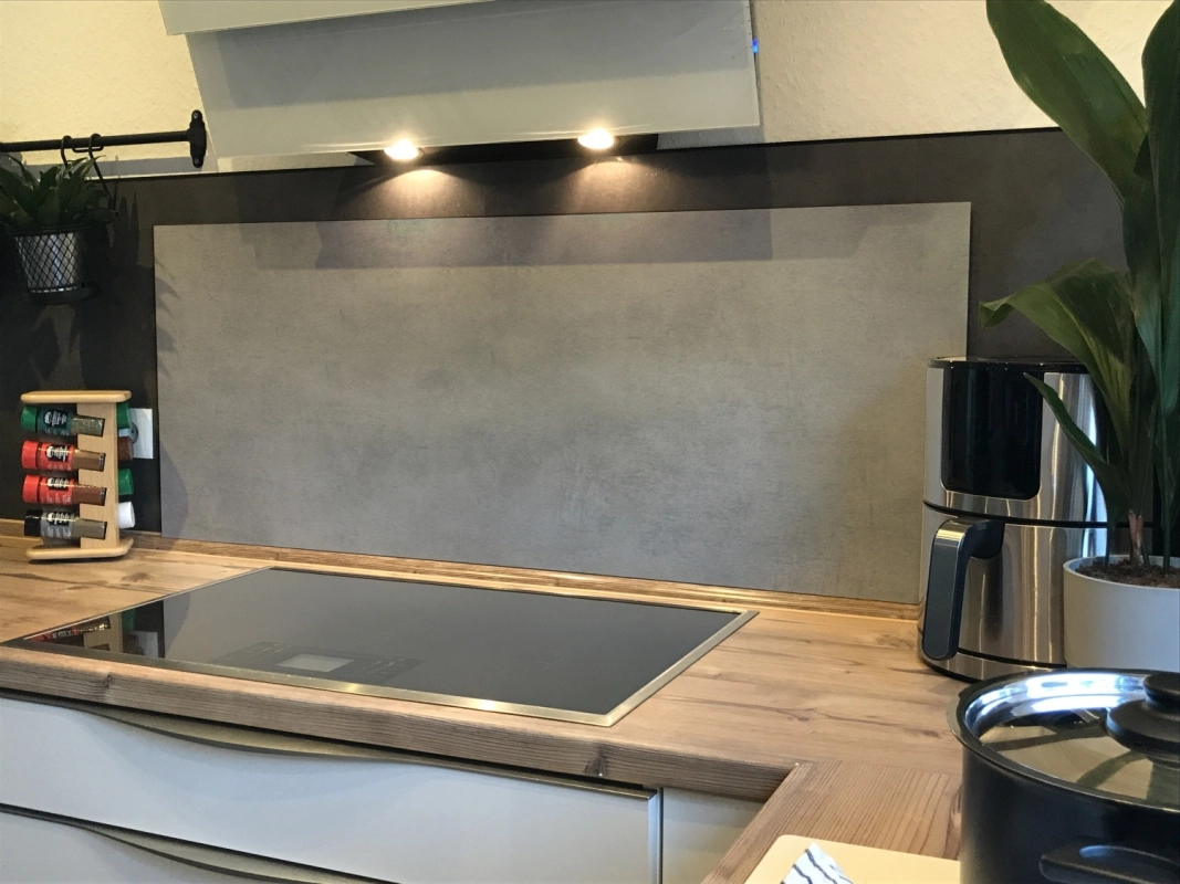 Spritzschutz Küche Acrylglas Betonoptik Grau