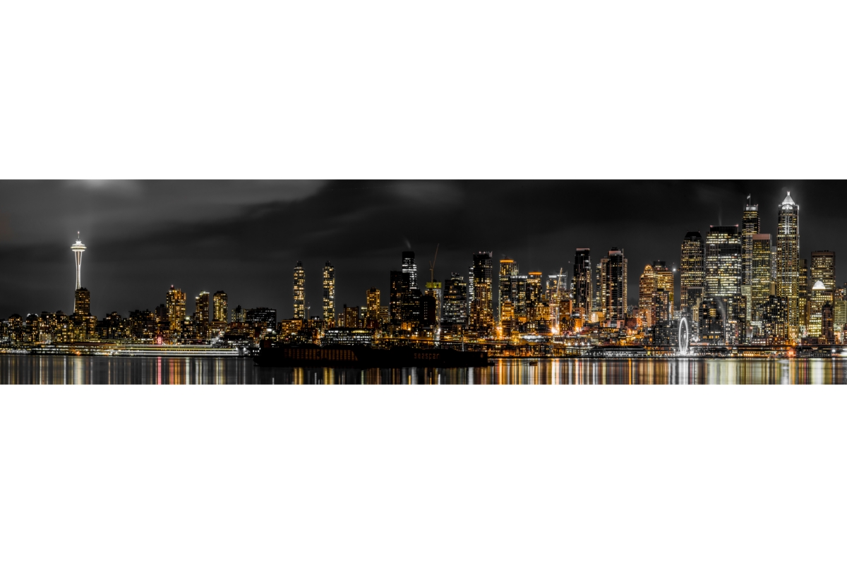 Küchenrückwand Aluverbund Stadt bei Nacht Küchenrückwand Aluverbund Stadt bei Nacht