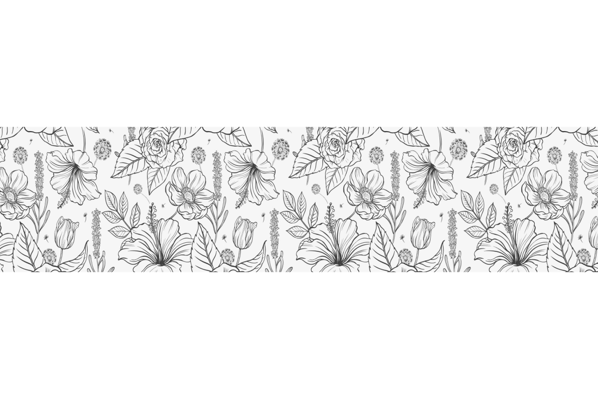 Küchenrückwand Aluverbund Blumen Zeichnung Küchenrückwand Aluverbund Blumen Zeichnung