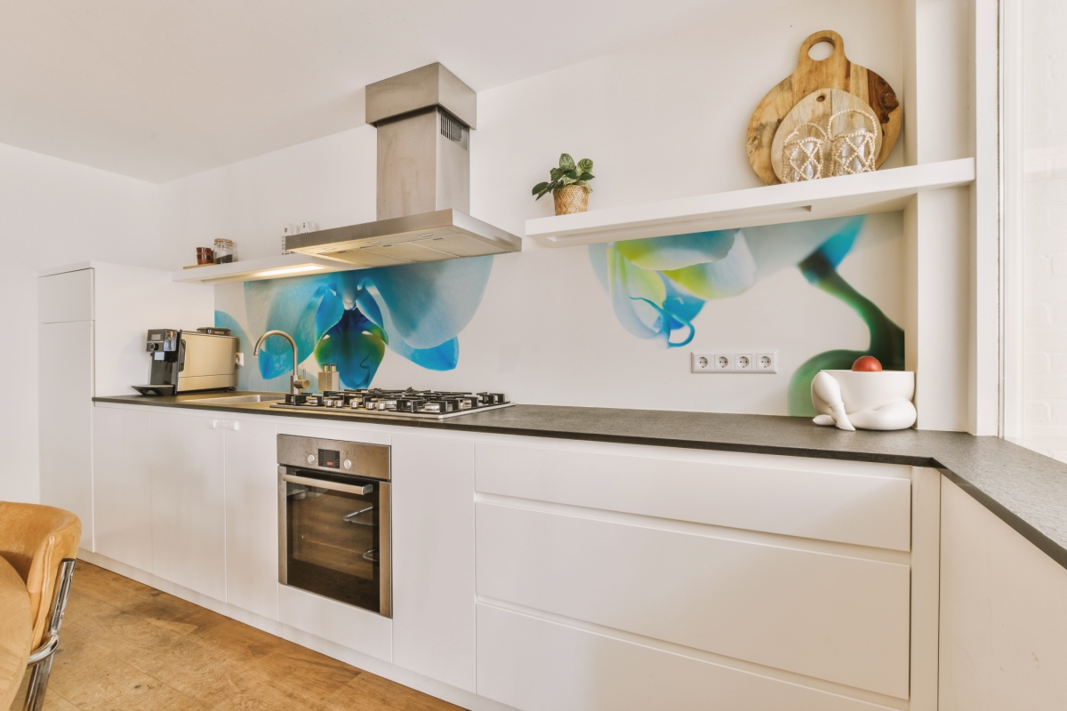 Küchenrückwand Aluverbund Blaue Orchidee Küchenrückwand Aluverbund Blaue Orchidee