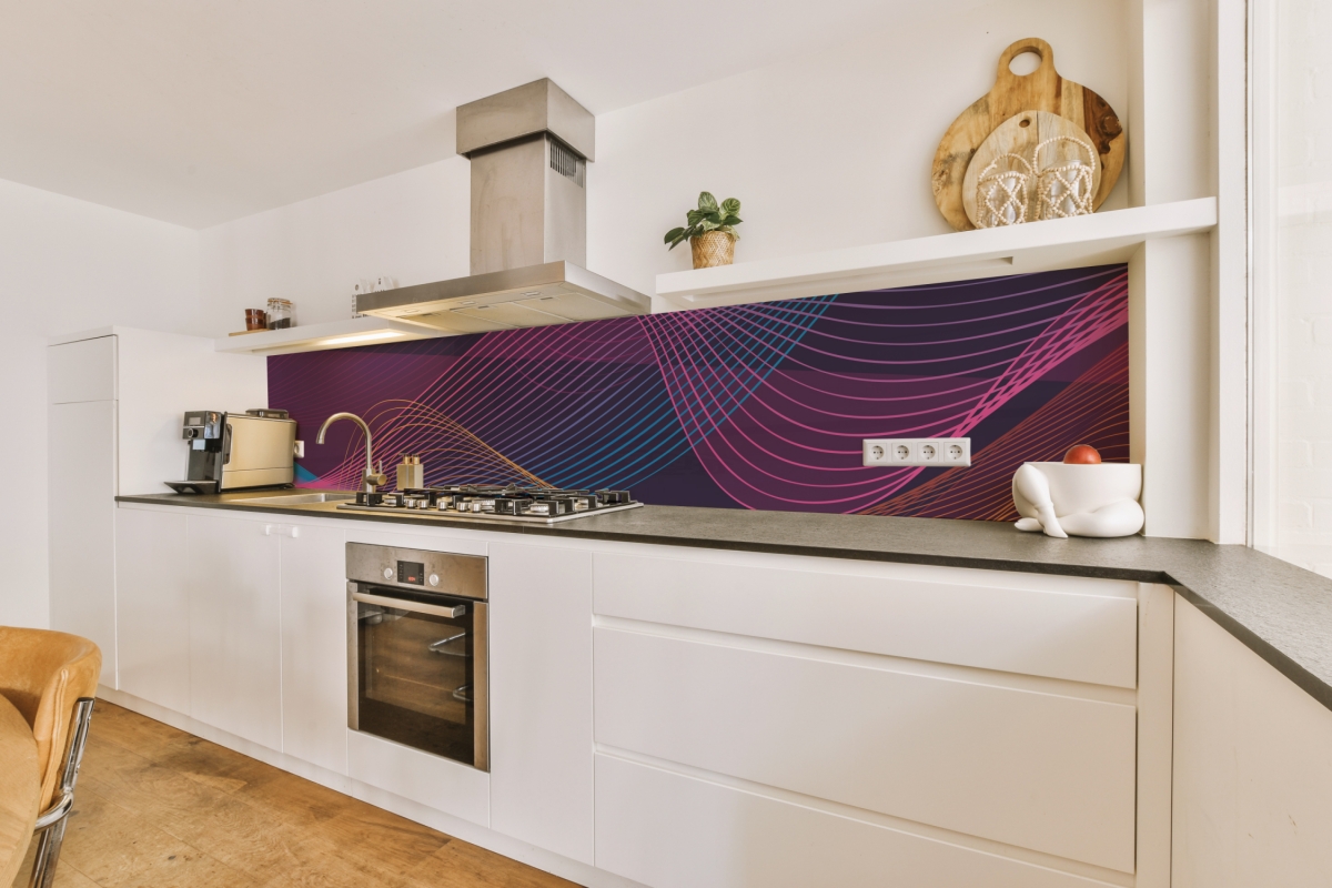 Küchenrückwand Aluverbund Wellen Design Küchenrückwand Aluverbund Wellen Design