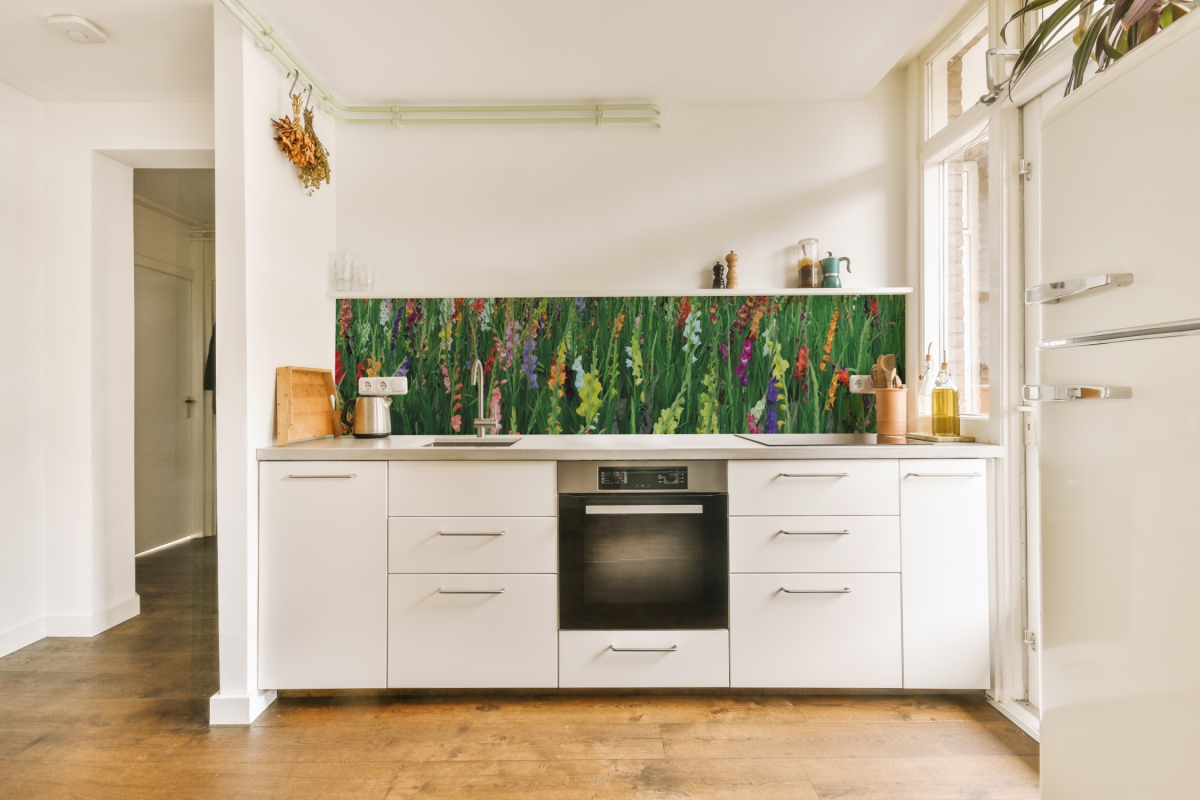 Küchenrückwand Aluverbund Bunte Blumen Küchenrückwand Aluverbund Bunte Blumen