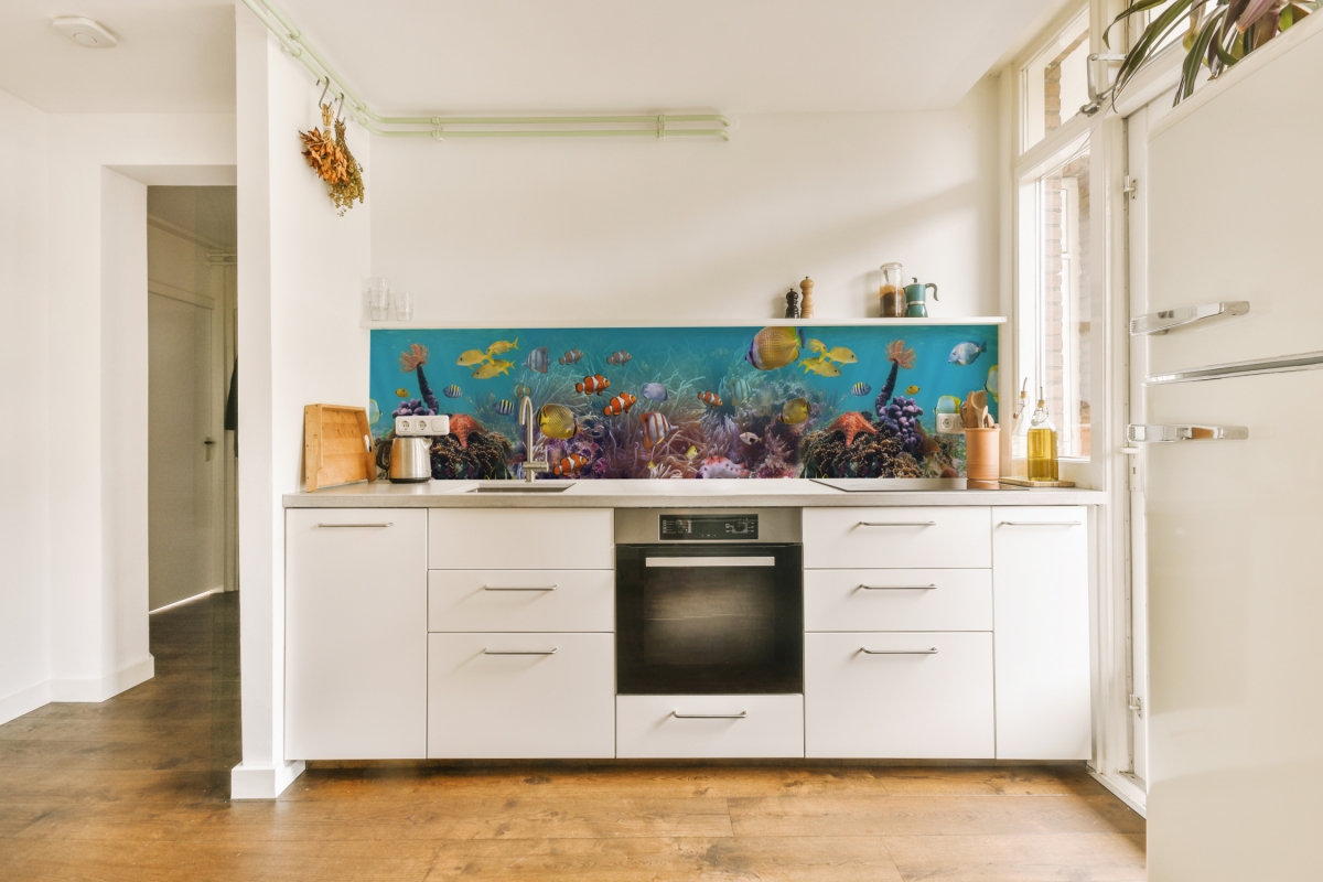 Küchenrückwand Hartschaumplatte Unterwasserwelt Fische Küchenrückwand Hartschaumplatte Unterwasserwelt Fische