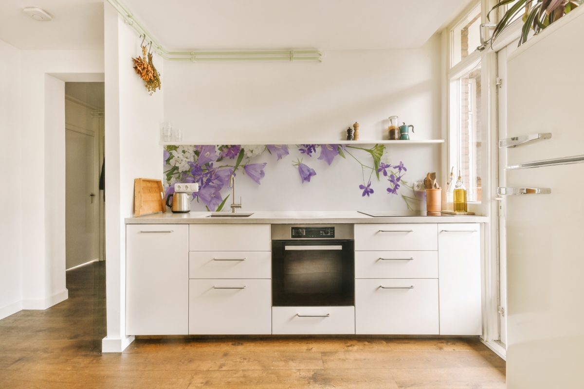 Küchenrückwand Lila Frühlingsblumen Küchenrückwand Lila Frühlingsblumen