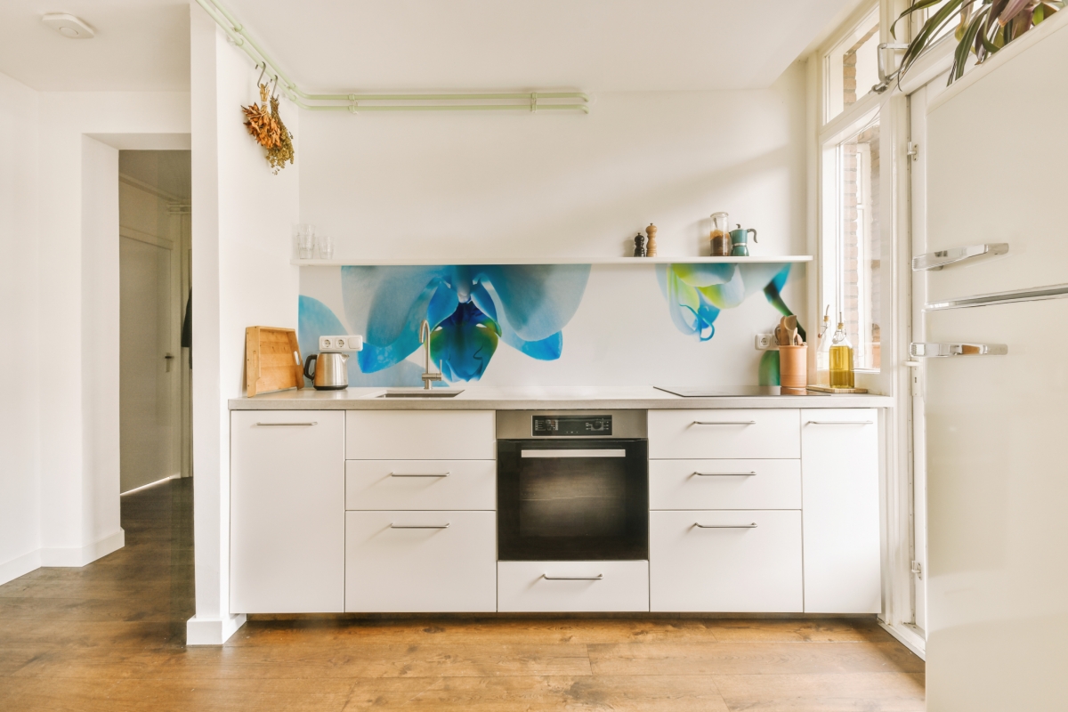 Küchenrückwand Aluverbund Blaue Orchidee Küchenrückwand Aluverbund Blaue Orchidee