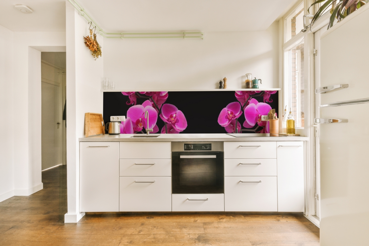 Küchenrückwand Aluverbund Pinke Orchideen Küchenrückwand Aluverbund Pinke Orchideen