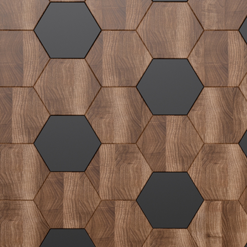Küchenrückwand Hexagon Massivholz Küchenrückwand Hexagon Massivholz