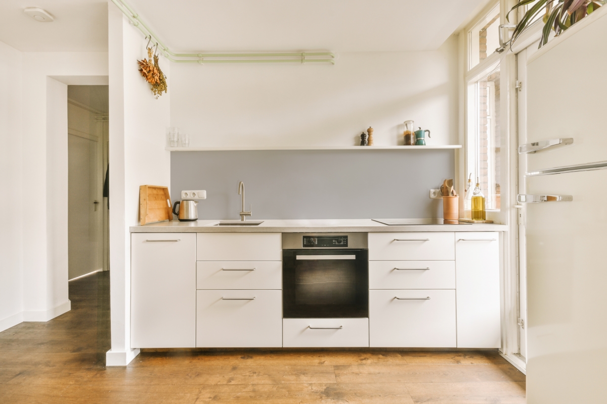 Küchenrückwand Einfarbig Grau