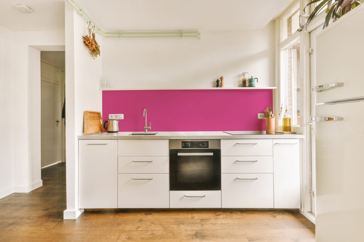 Küchenrückwand Einfarbig Violettpink Küchenrückwand Einfarbig Violettpink