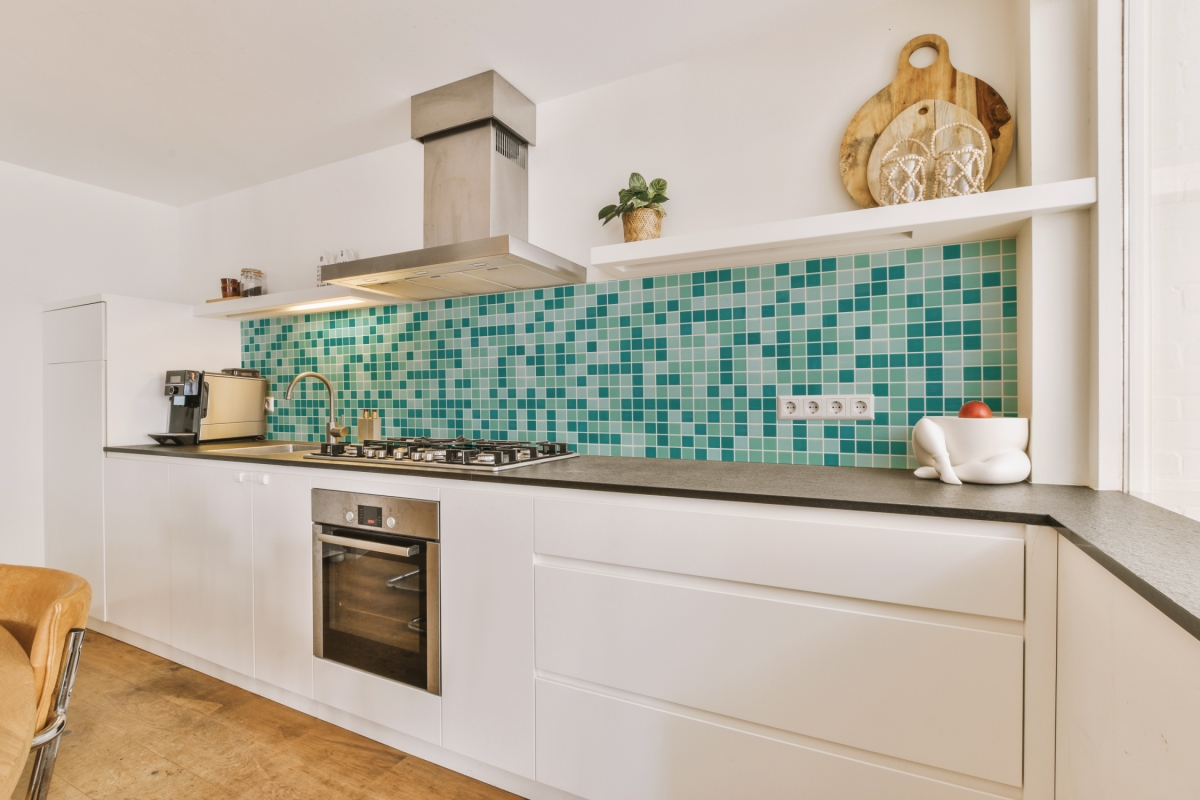 Küchenrückwand Acrylglas Mintgrün Mosaik