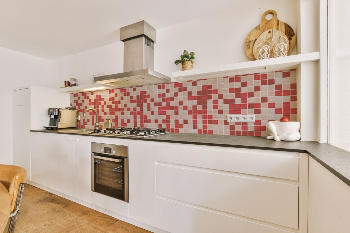 Küchenrückwand Acrylglas Rot Rosa Mosaik
