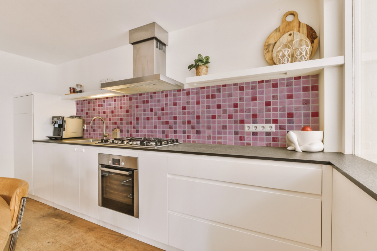 Küchenrückwand Folie Rot Mosaik Optik Küchenrückwand Folie Rot Mosaik Optik