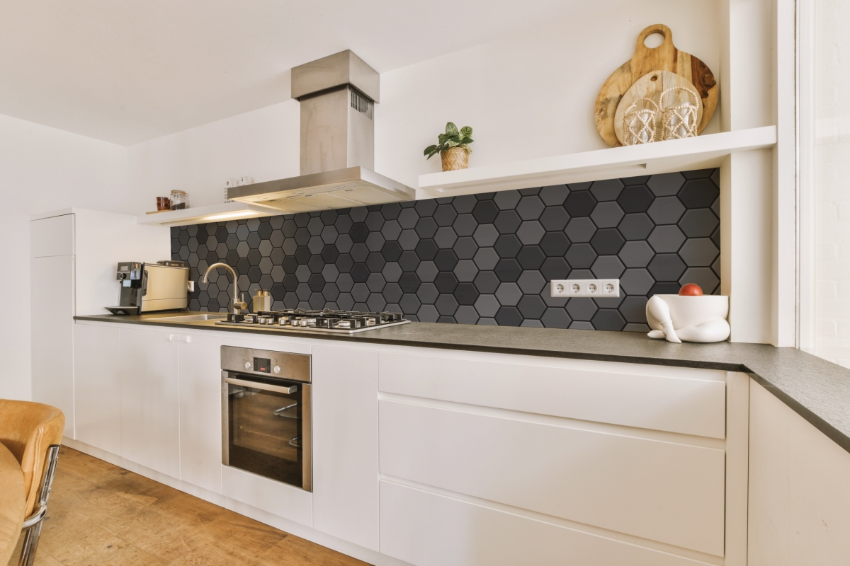 Küchenrückwand Folie Hexagon Anthrazit Mosaik Küchenrückwand Folie Hexagon Anthrazit Mosaik