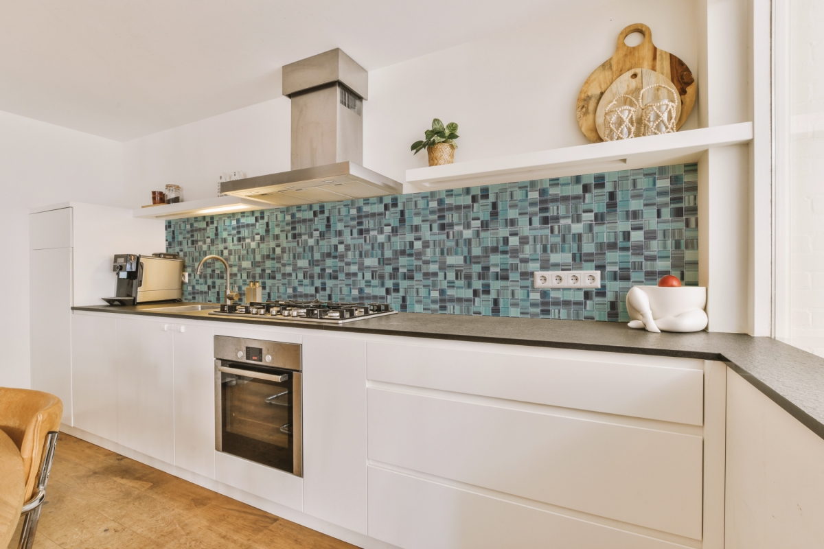 Küchenrückwand Hartschaumplatte Blau Mosaiksteine Küchenrückwand Hartschaumplatte Blau Mosaiksteine