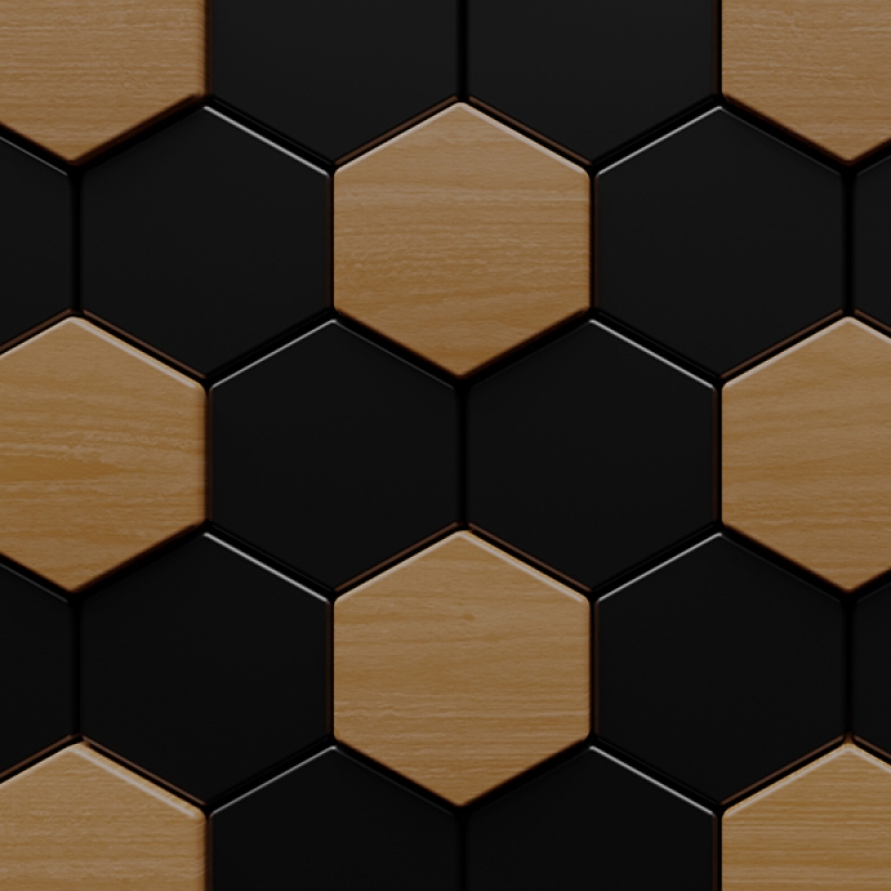 Küchenrückwand Acrylglas Holz Schwarz Hexagon Küchenrückwand Acrylglas Holz Schwarz Hexagon