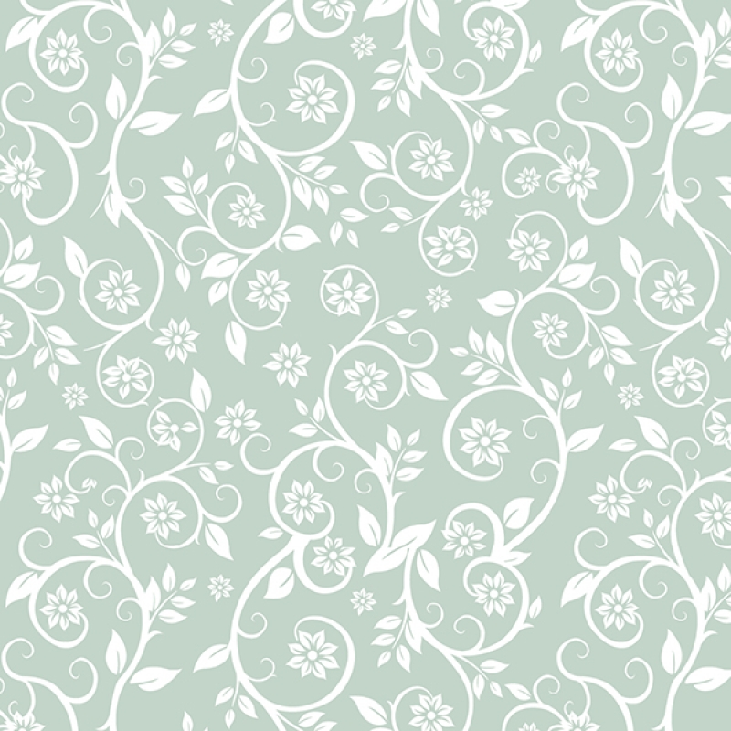 Küchenrückwand Hartschaumplatte Blumenranken Mint