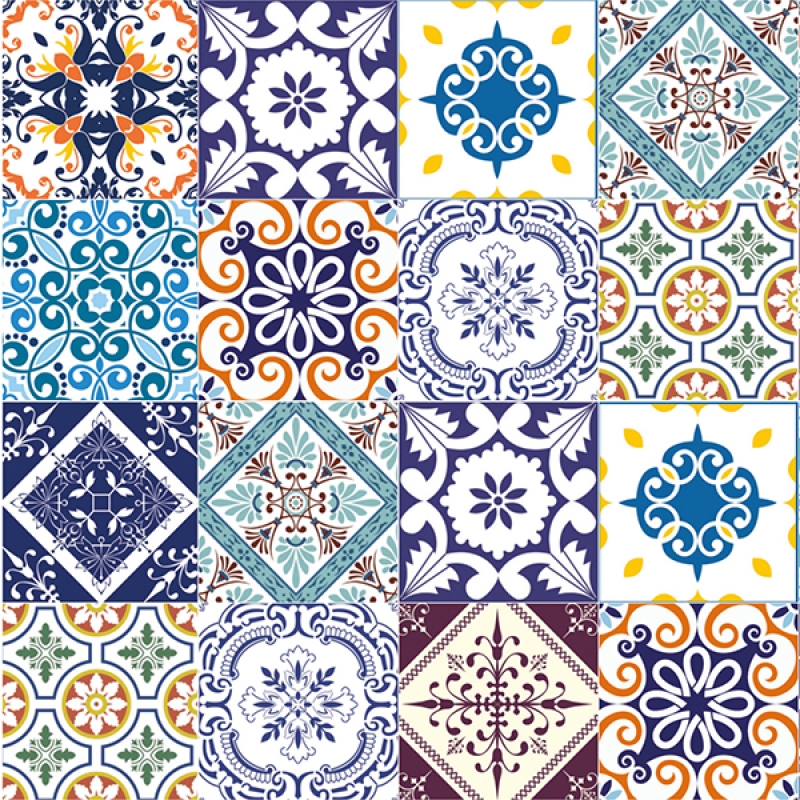 Küchenrückwand Folie Spanische Fliesen Patchwork Küchenrückwand Folie Spanische Fliesen Patchwork