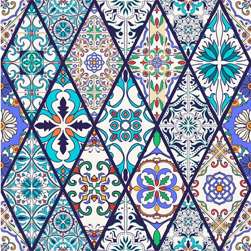 Küchenrückwand Ornament Fliesen Patchwork Küchenrückwand Ornament Fliesen Patchwork