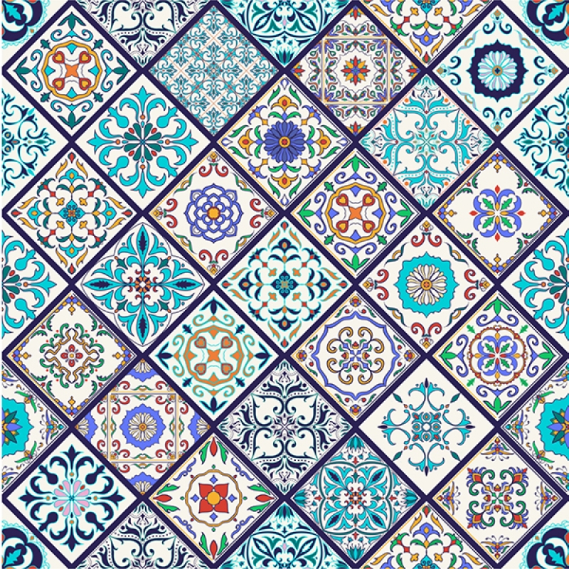 Küchenrückwand Aluverbund Multicolor Patchwork