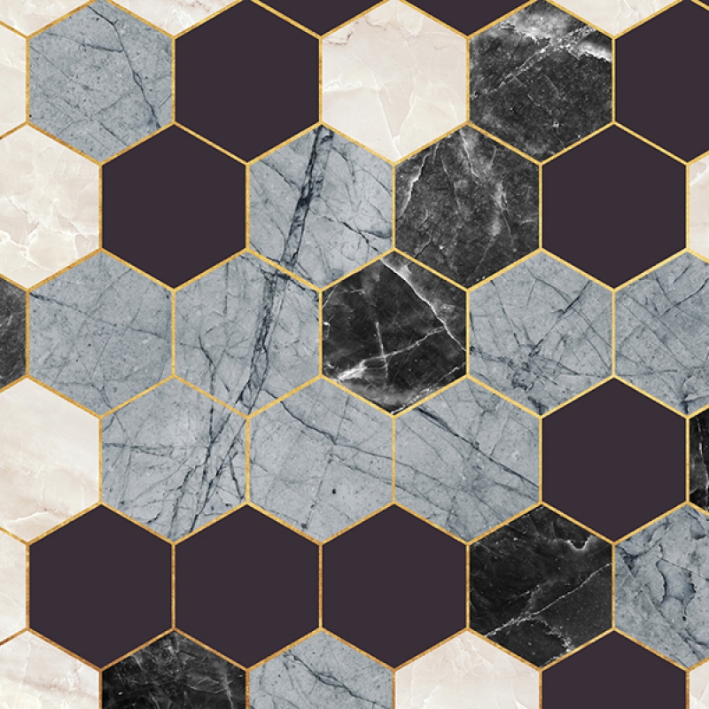 Küchenrückwand Hexagon Marmor Küchenrückwand Hexagon Marmor