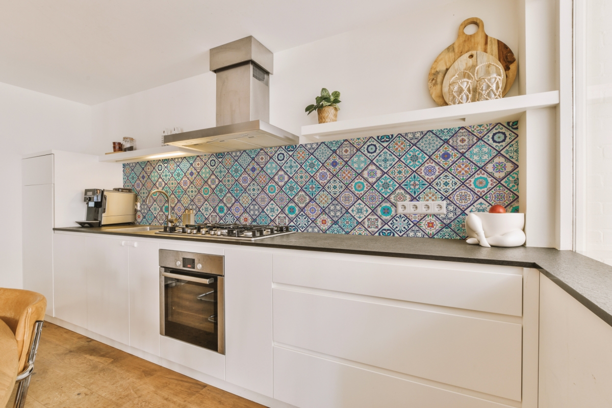 Küchenrückwand Hartschaumplatte Multicolor Patchwork