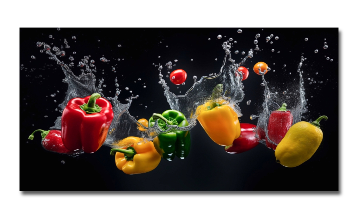 Spritzschutz Küche Hartschaumplatte Bunte Paprika Splash Spritzschutz Küche Hartschaumplatte Bunte Paprika Splash