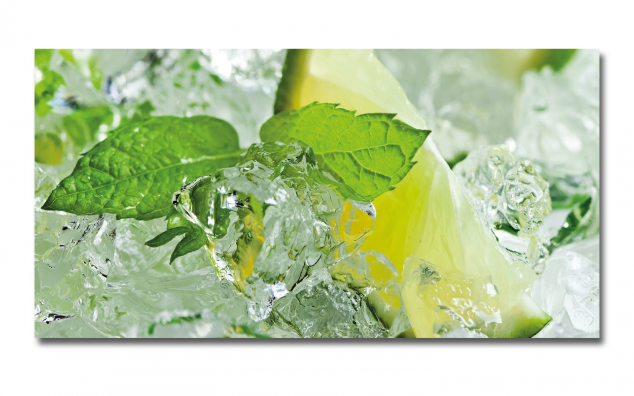 Spritzschutz Küche Limette Minze Eiswürfel Spritzschutz Küche Limette Minze Eiswürfel