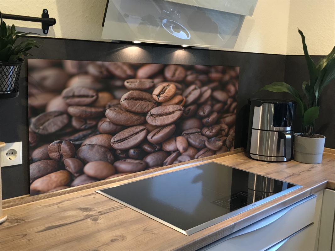 Spritzschutz Küche Hartschaumplatte Kaffeebohnen Spritzschutz Küche Hartschaumplatte Kaffeebohnen