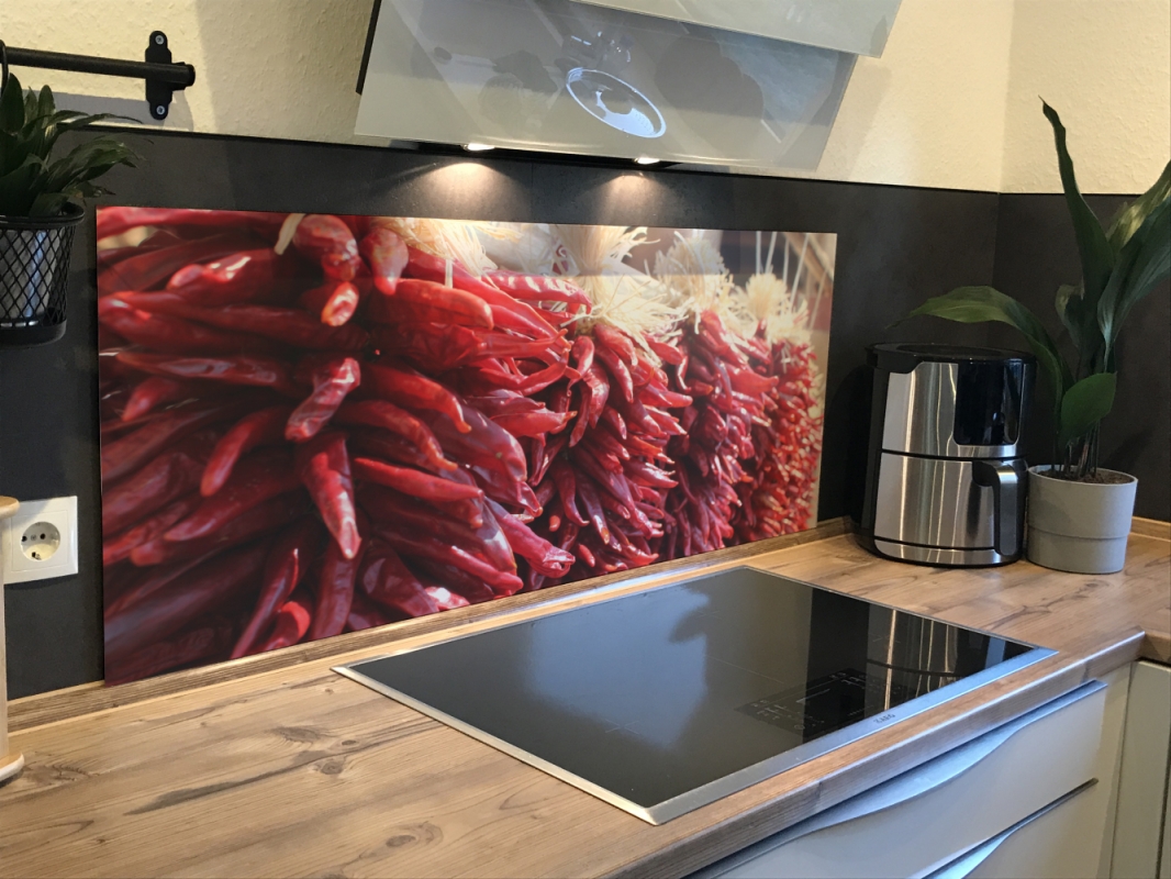 Spritzschutz Küche Getrocknete Chilischoten Spritzschutz Küche Getrocknete Chilischoten