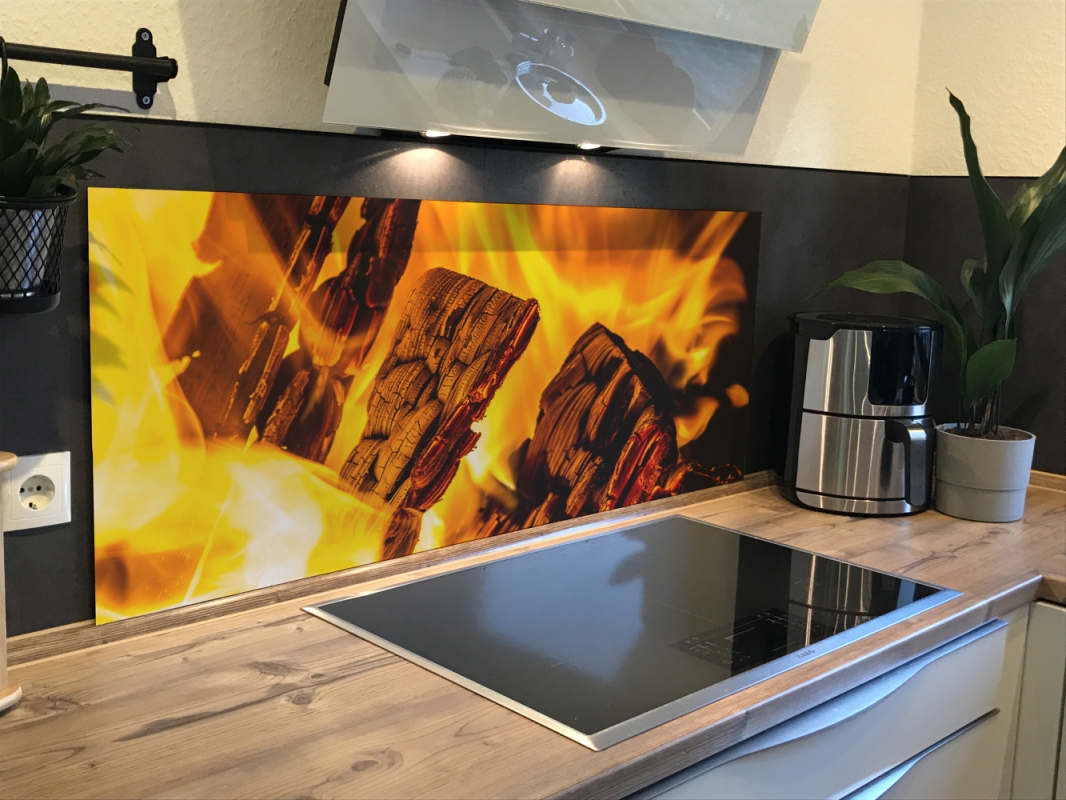 Spritzschutz Küche Holz Feuer Spritzschutz Küche Holz Feuer