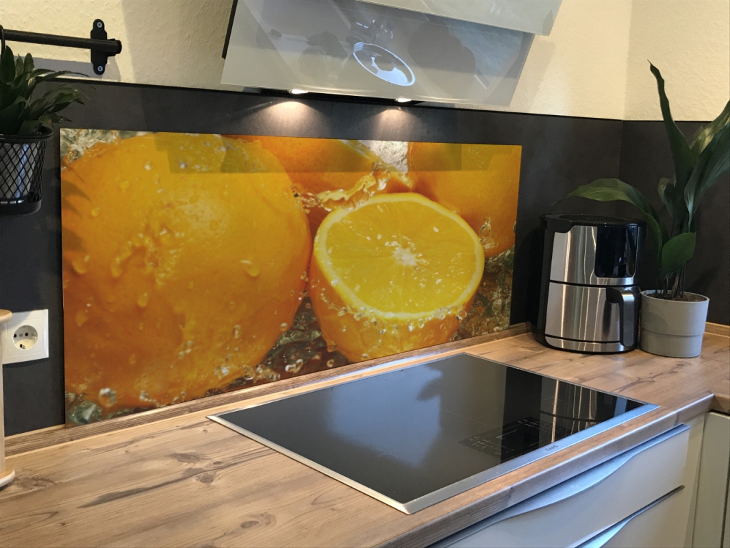 Spritzschutz Küche Hartschaumplatte Orangen Spritzschutz Küche Hartschaumplatte Orangen
