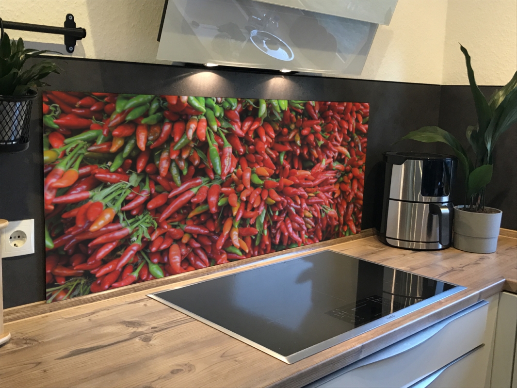 Spritzschutz Küche Acrylglas Peperoni Bündel Spritzschutz Küche Acrylglas Peperoni Bündel