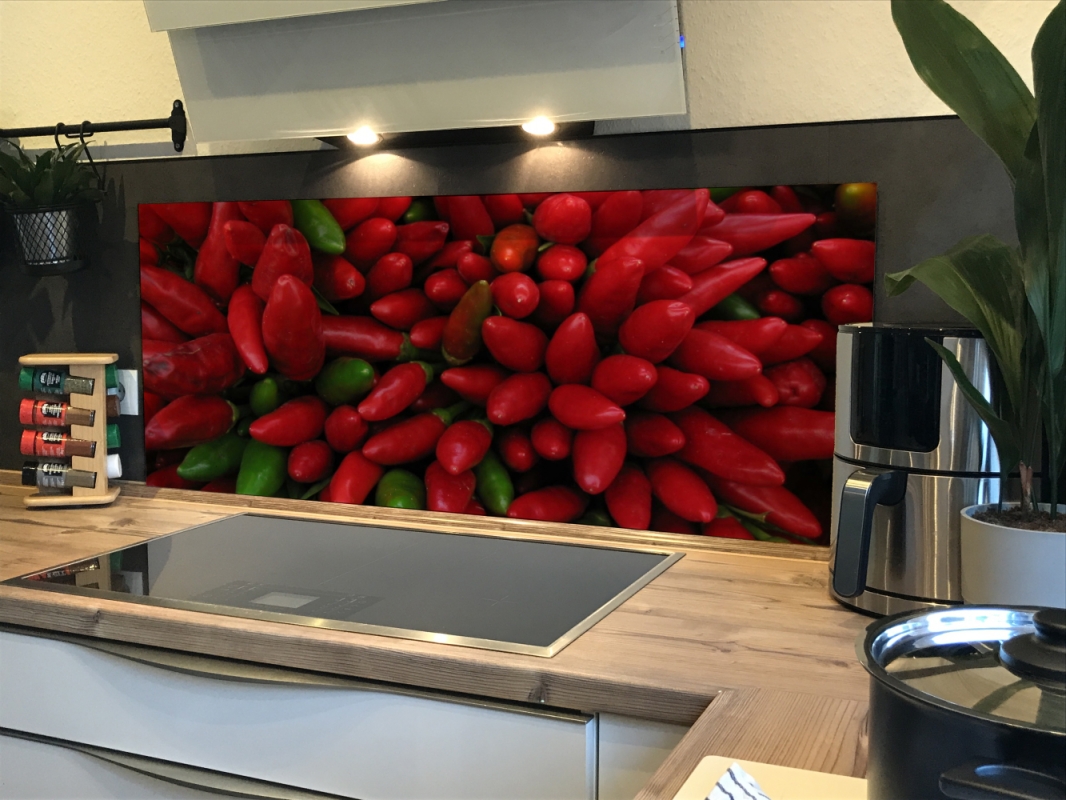 Spritzschutz Küche Rote Chilischoten Spritzschutz Küche Rote Chilischoten